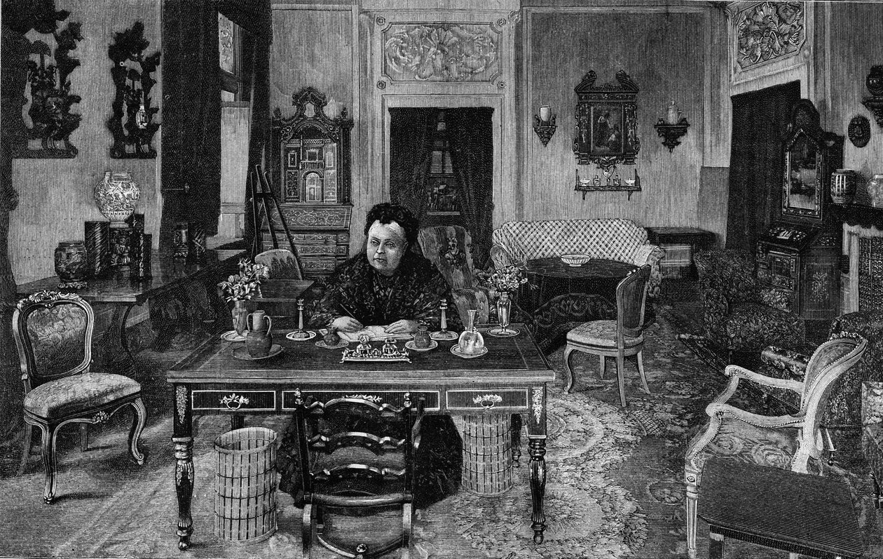 Rainha de Inglaterra Victoria em Villa Palmieri em Florença, em 1893. de Unknown artist