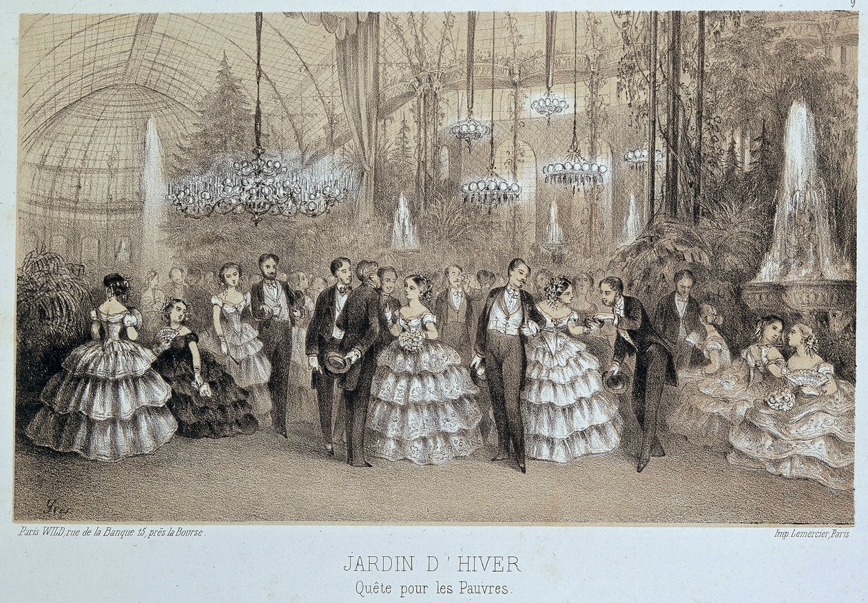 Busca pelos pobres no Jardim de Inverno (baile social) de Unknown artist