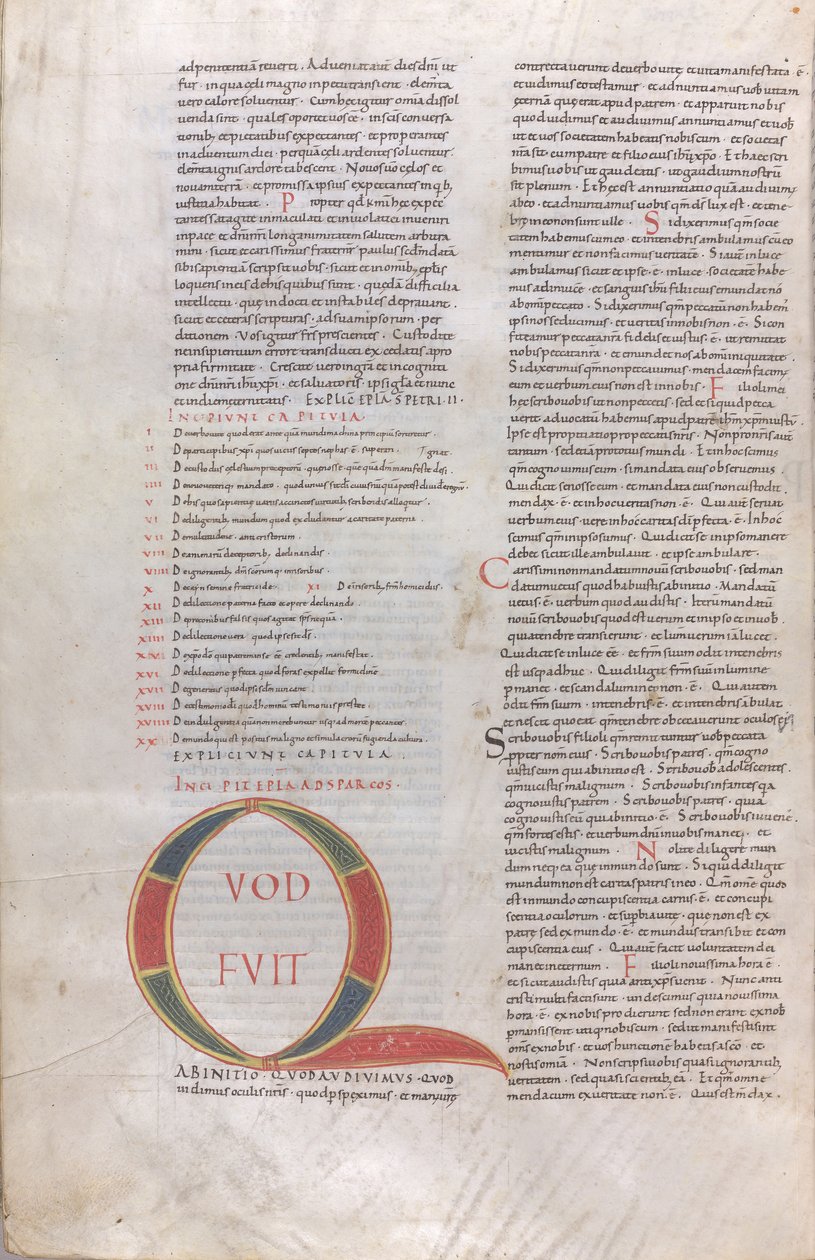 Quod fuit ab initio, Inicial iluminada de Unknown artist