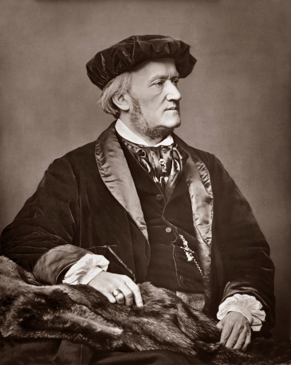 RICHARD WAGNER (1813-1883) Compositor alemão. Foto do retrato de Unknown artist