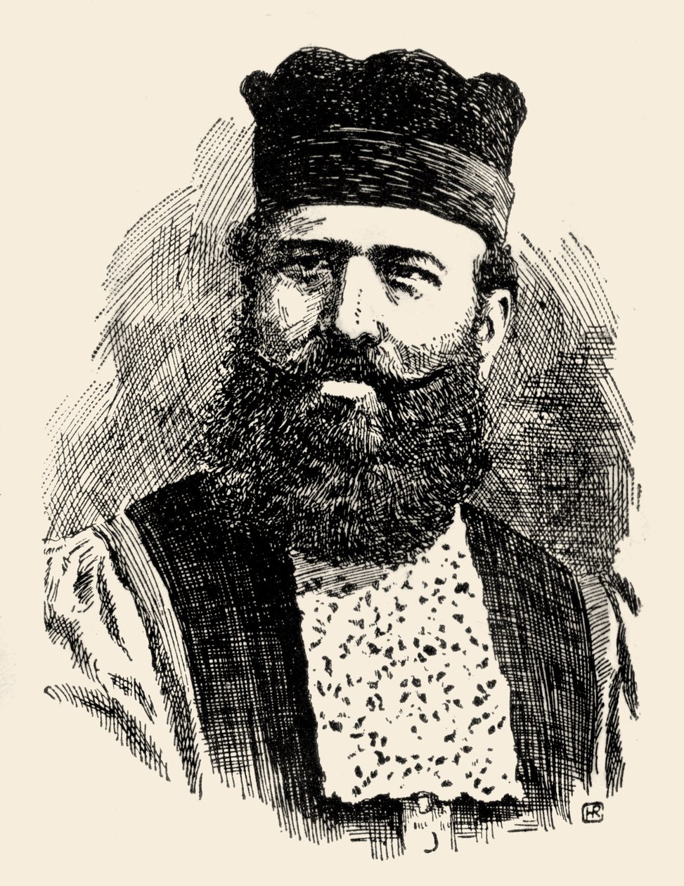 O rabino Benjamin Artom era o Haham dos judeus espanhóis e portugueses da Grã-Bretanha de Unknown artist