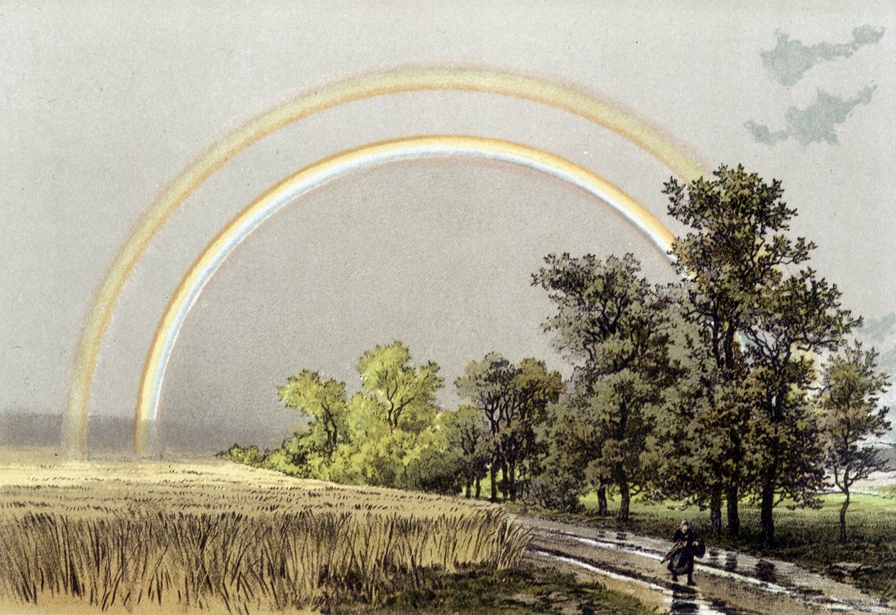 Rainbow - em "A atmosfera: descrição dos grandes fenômenos da natureza" por Camille Flammarion de Unknown artist