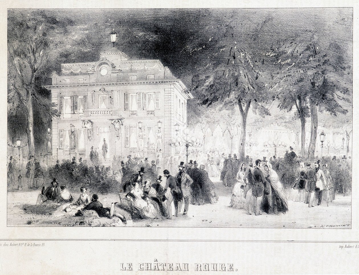Recepção em frente ao castelo vermelho. de Unknown artist