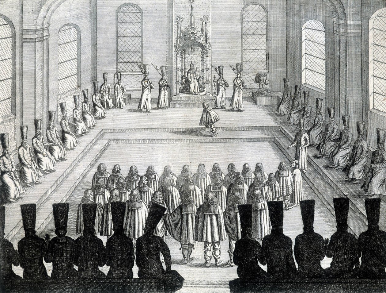 Recepção dos Embaixadores de Holstein (Estado da Alemanha) em Moscovo em 1632. de Unknown artist
