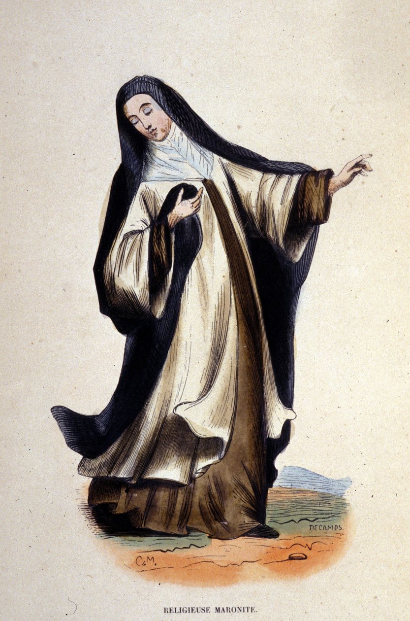 Religioso maronita. Gravação de um álbum sobre ordens religiosas, Paris de Unknown artist