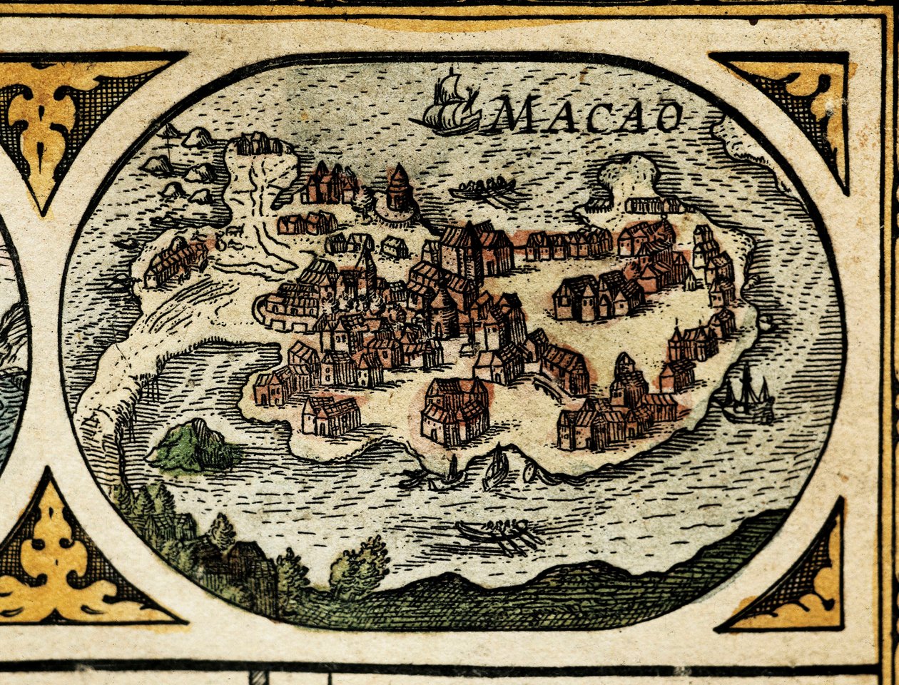 Representação de Macau, detalhe no Le Theatre du monde de Unknown artist