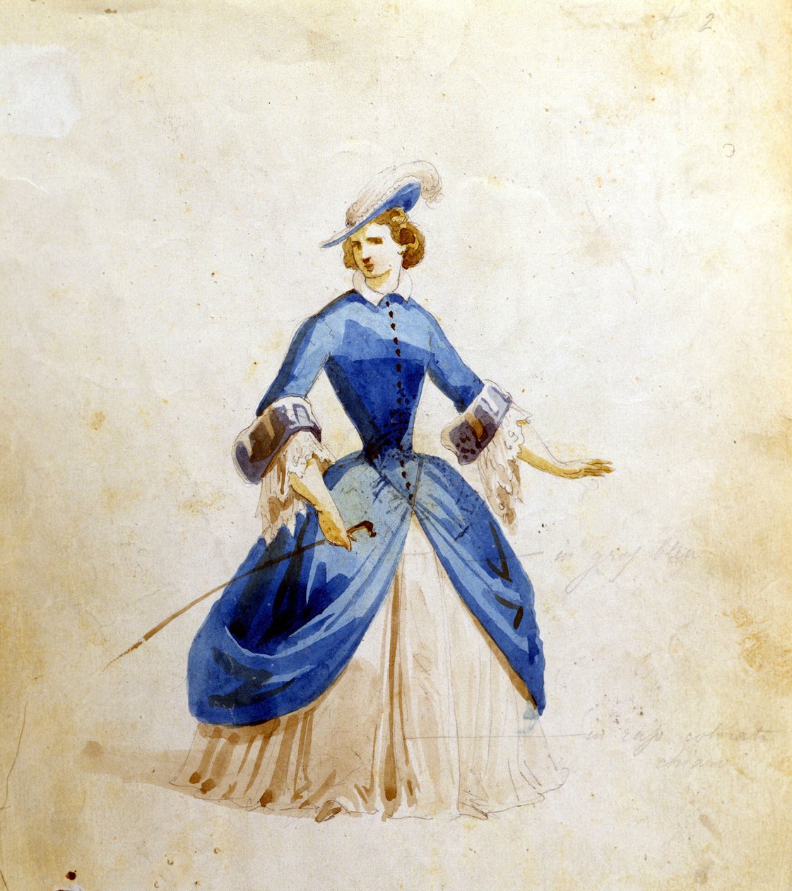 Representação de Violetta na ópera "La Traviata" de Giuseppe Verdi. 1855 de Unknown artist