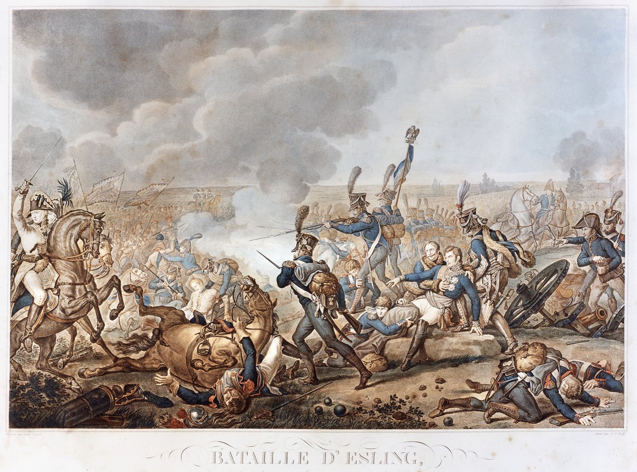 Representação da Batalha de Esling em 22 de maio de Unknown artist