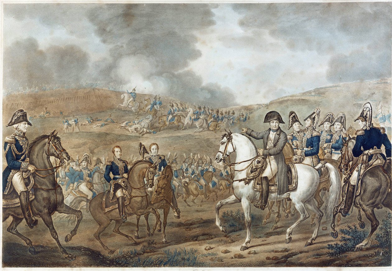 Representação da Batalha do Moskova em Borodino em 7 de setembro de Unknown artist