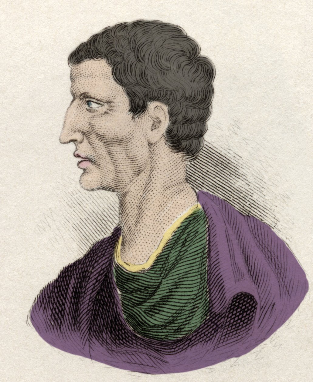 Representação do político romano Lucius Cornelius Sulla (Silla ou Sylla) (138-68 AC). Gravura do século XIX. de Unknown artist