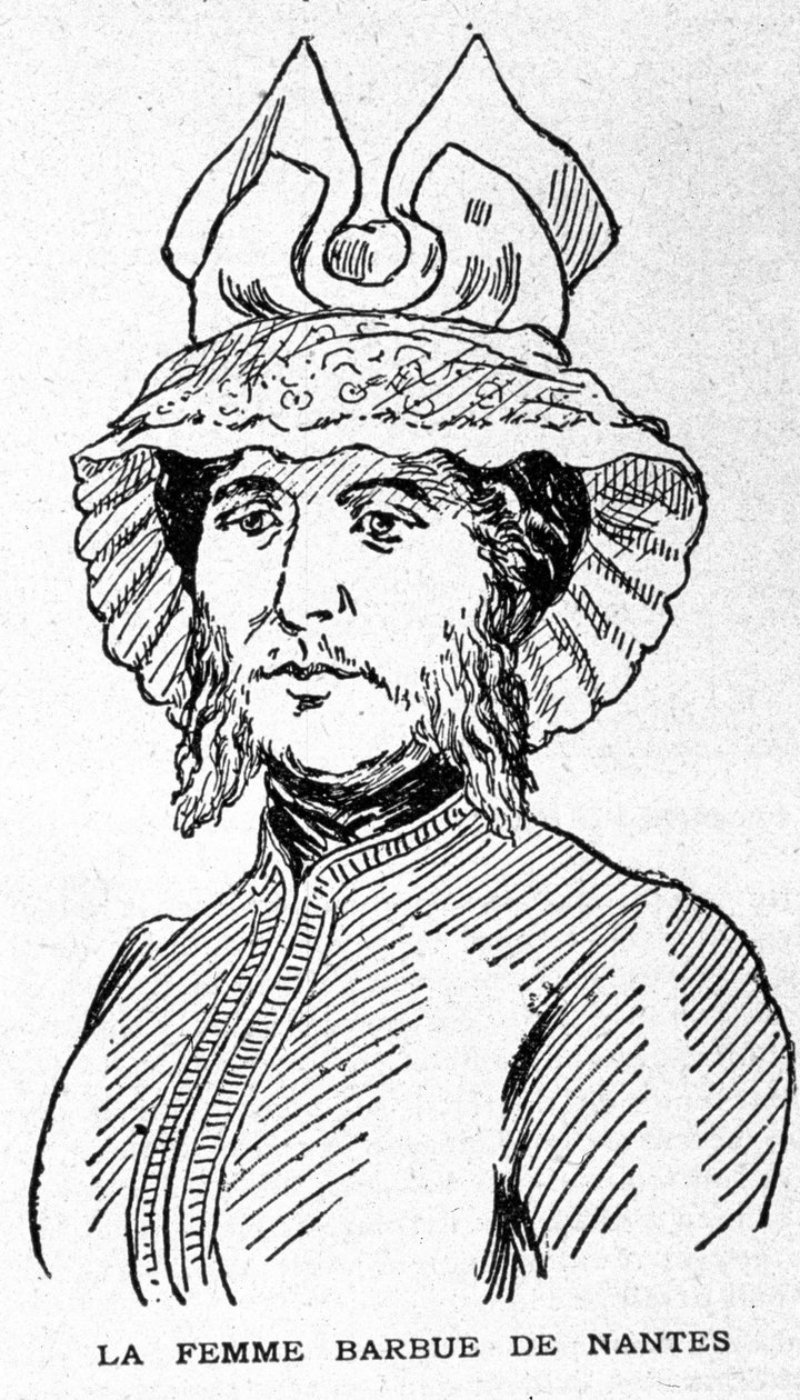 Representação da mulher barbuda de Nantes. de Unknown artist