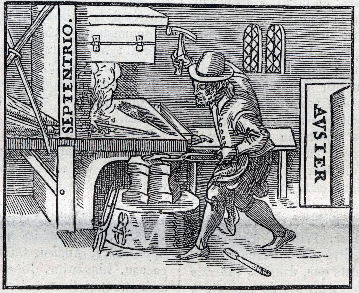 Reprodução da gravura da obra de 1600 "De Magnete, Magneticisque Corporibus, et de Magno Magnete Tellure" (ou Magnetismo e Corpos Magnéticos, e Grande Imã da Terra) de William Gilbert (ou William Gylberde de Unknown artist