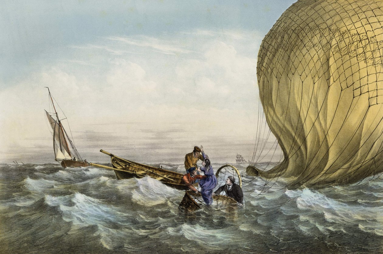 Resgate da bola Habs, montada pelo Sr. e Sra. Durouf. Naufragado na costa da Inglaterra no dia 1 de Setembro. de Unknown artist