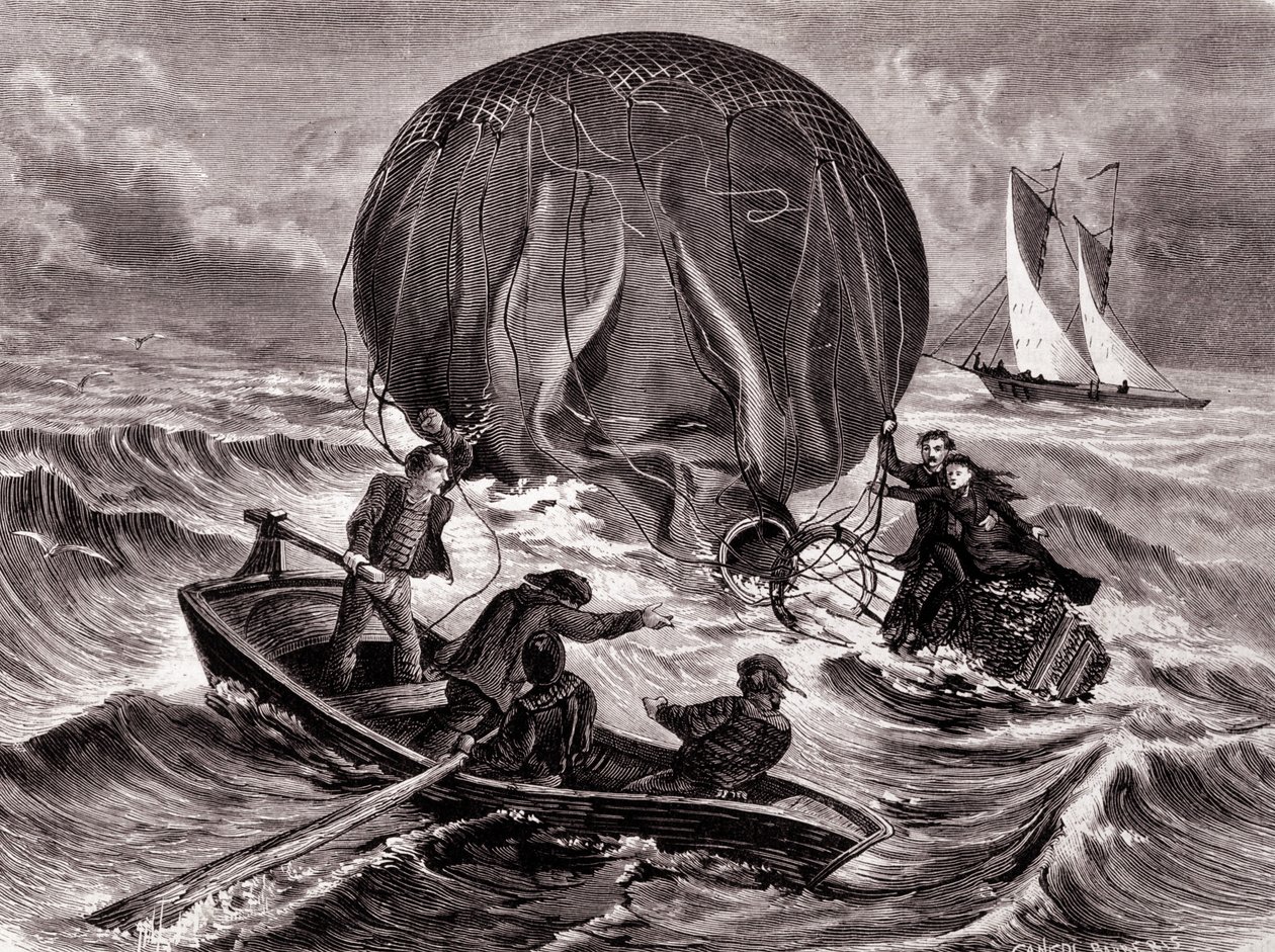Resgate da bola Habs, montada pelo Sr. e Sra. Durouf. Naufragado na costa da Inglaterra no dia 1 de Setembro. de Unknown artist