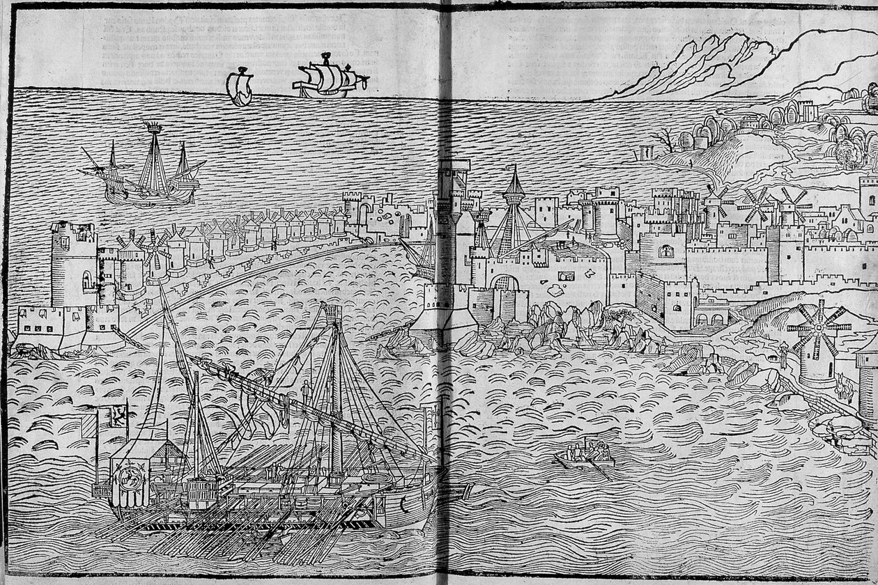 Rodes - em "Les Saintes Peregrinations" de Bernard de Breydenbach de Unknown artist