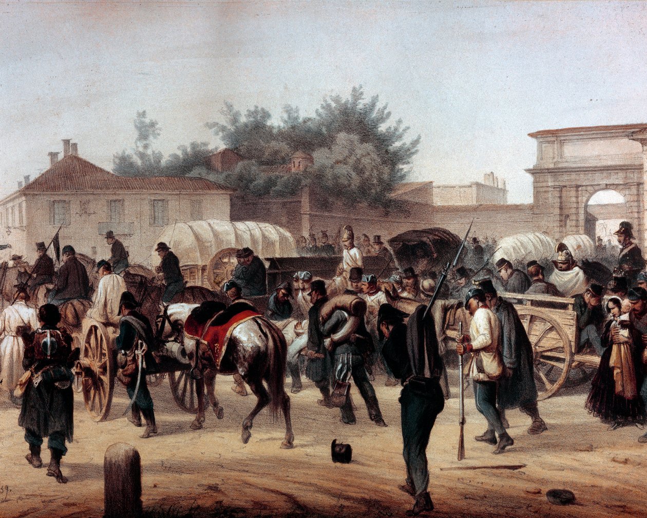 Risorgimento: Os Cinco Dias de Milão (Cinque giornate di Milano) (18-22 de março de 1848): este é um dos primeiros episódios das Revoluções de 1848 (parte da Primeira Guerra da Independência Italiana) que viu o aumento da população milanesa insurgida contr de Unknown artist