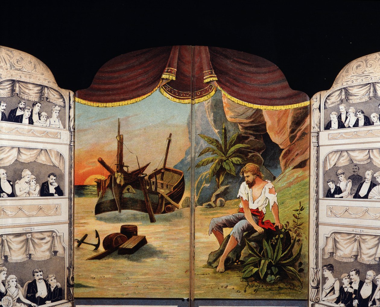 Robinson Crusoé - capa do livro de Daniel de Foe ou Defoe (1660 - 1731) de Unknown artist