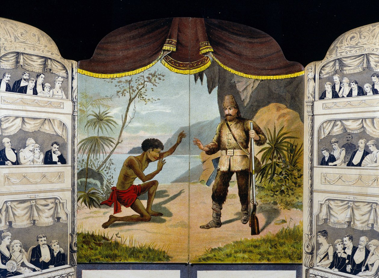 Robinson Crusoé reúne-se na sexta-feira de Unknown artist
