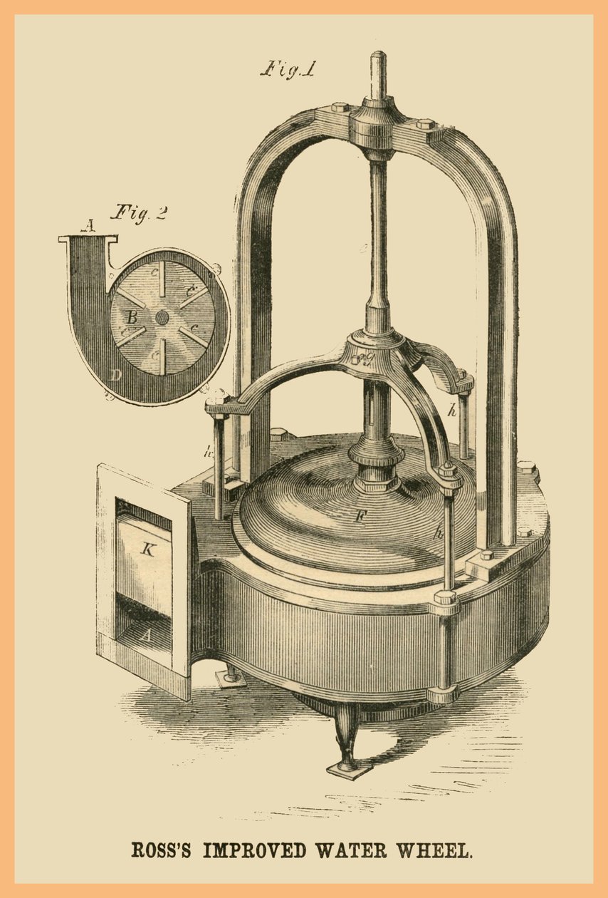 Roda de água melhorada Ross de Unknown Artist