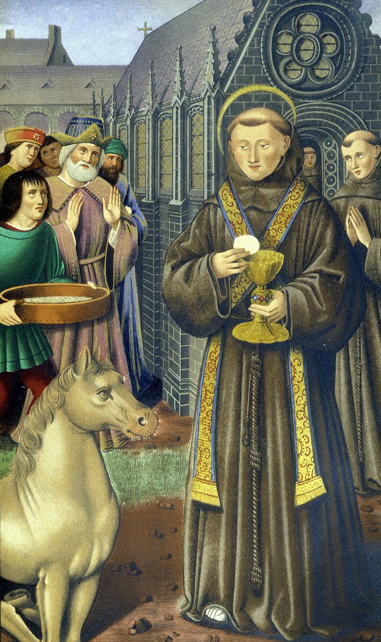 Santo Antônio de Pádua (san antonio di padova) - segundo o Livro de Horas de Ana de Bretanha de Unknown artist
