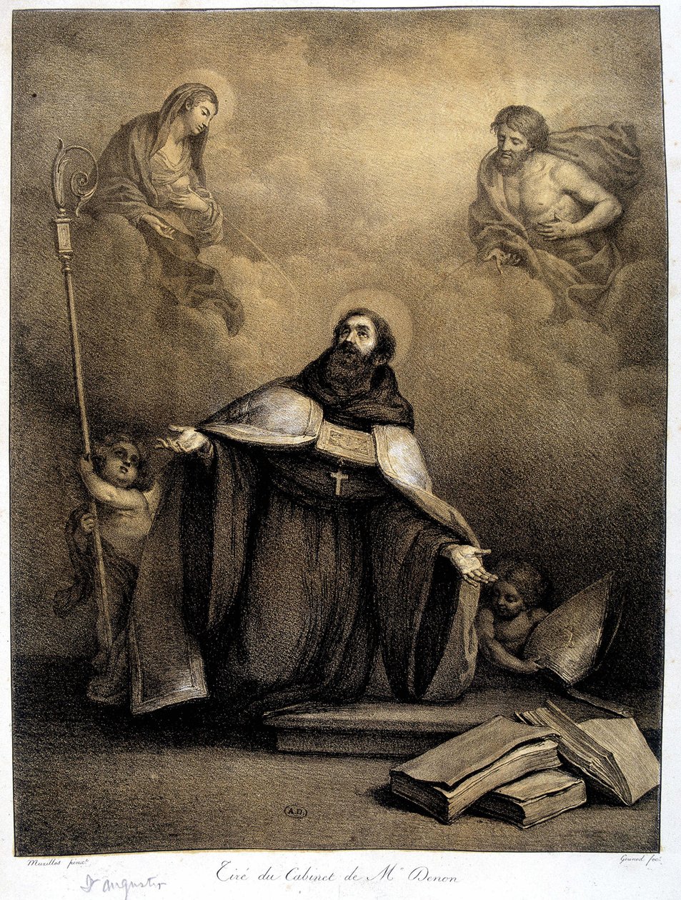 Santo Agostinho (354-430) - Século XIX de Unknown artist