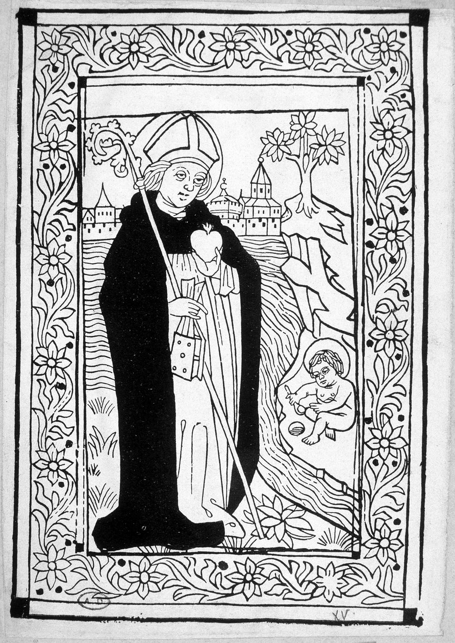 Santo Agostinho - gravura de Unknown artist