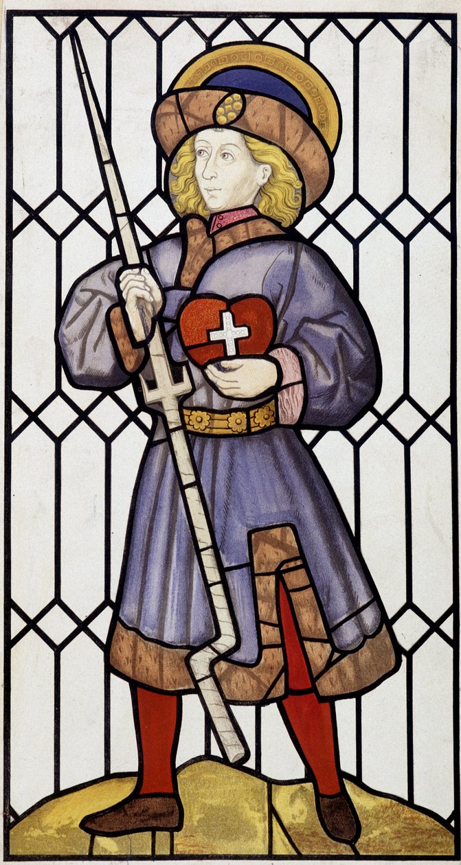 São Erasmus depois de um vitral em São Quintino de Unknown artist