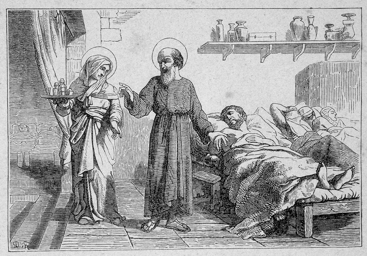 São Julião o Hospitaleiro e seus companheiros, mártires de Unknown artist