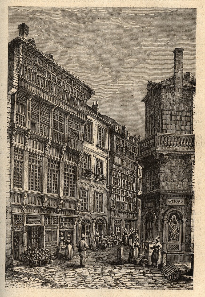 Casa de Saint Malo (Saint-Malo) de Duguay Trouin (Rene Dugay-Trouin) - gravura em "PATRIE" - DESCRIÇÃO PECTUREQUIREQUE DE LA FRANCE EN 6 VOLUES BY LUCIEN HUARD - final séc. XIX de Unknown artist