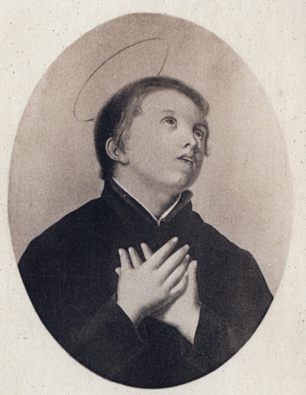 Santo Estanislau Kostka 1550-1568 Jesuíta Polaco - São Estanislau Kostka noviço polaco da Companhia de Jesus - gravura de Unknown artist