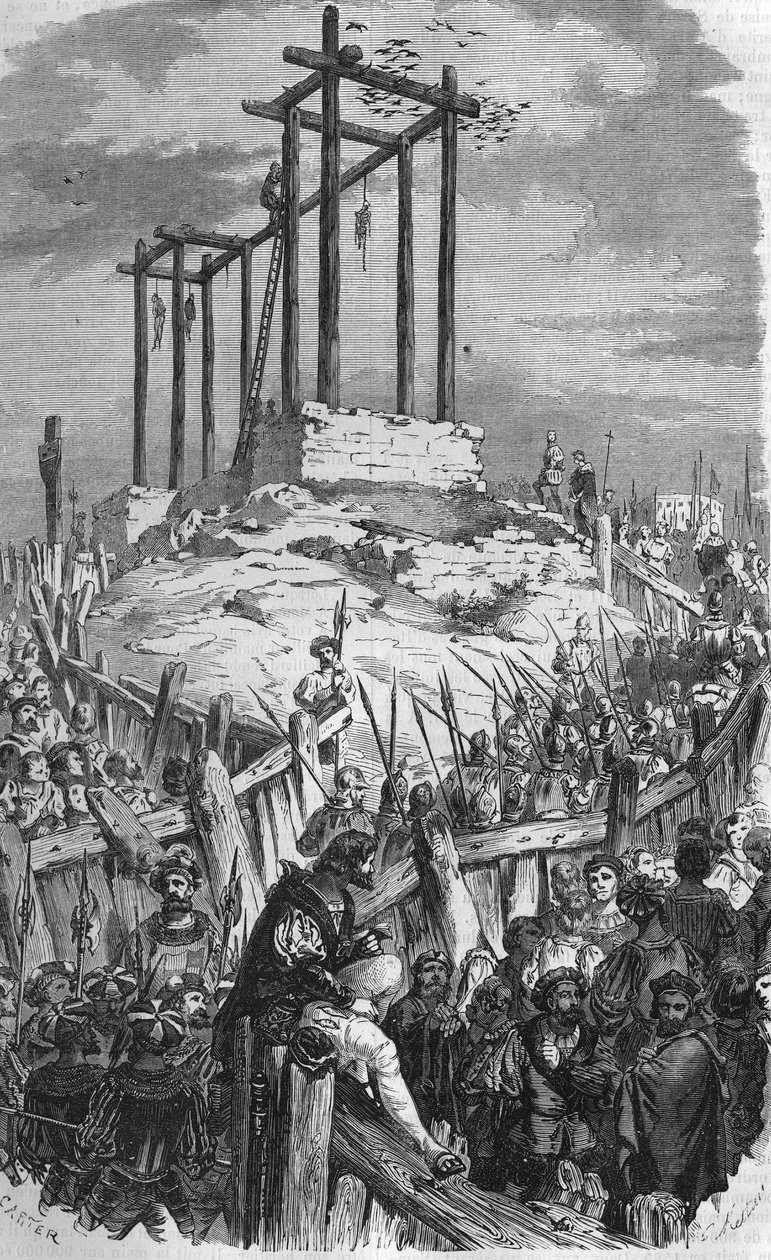 O Samblancay morreu, que foi enforcado em 1527. de Unknown artist