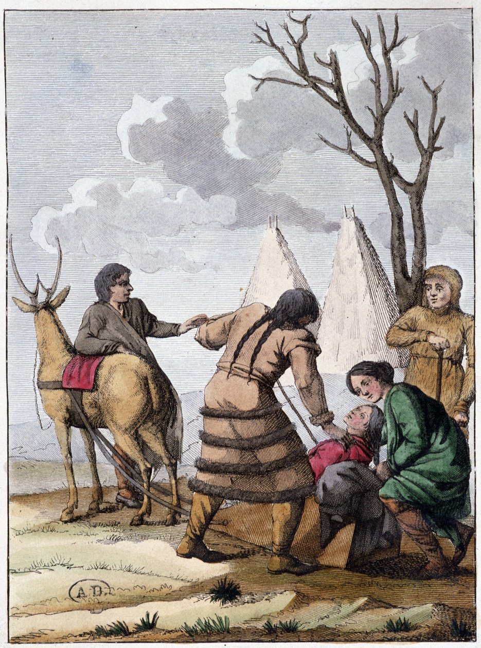 Samoyed marriage (povo nômade de origem mongol), deb. século XIX de Unknown artist