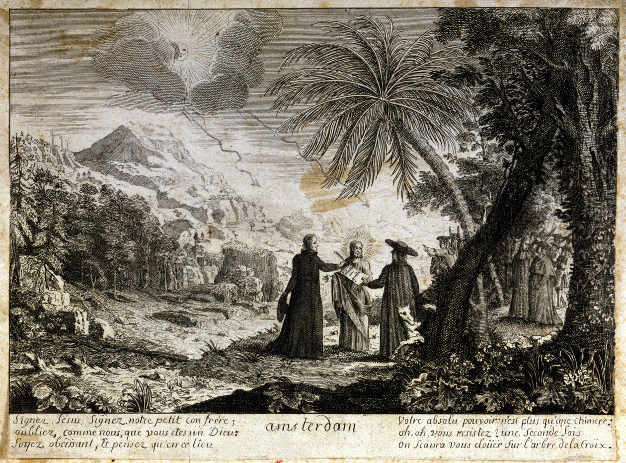 Vinheta satírica contra o Jansenismo. de Unknown artist