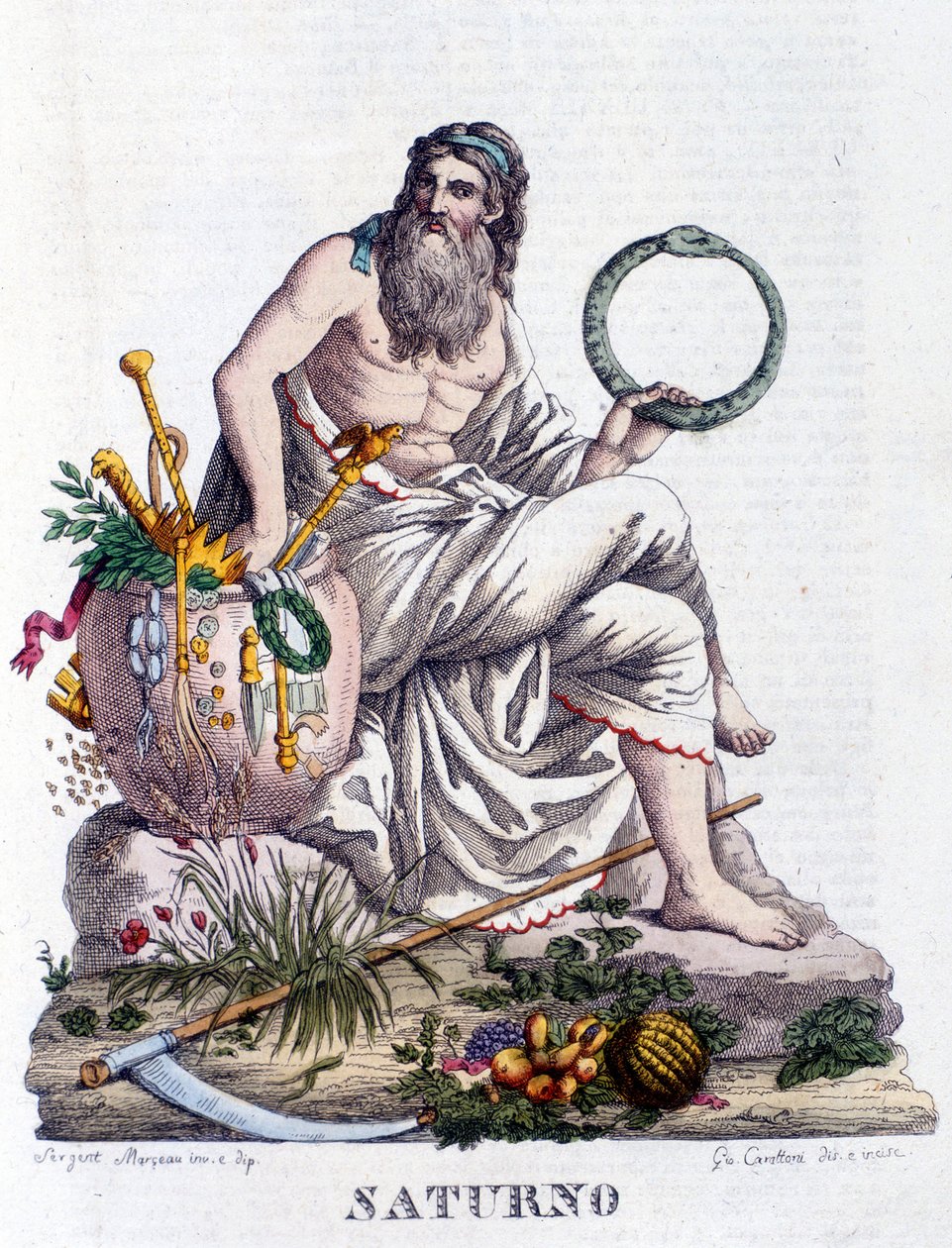 Saturno. Em latim Saturnus (corresponde ao deus grego Cronos). de Unknown artist
