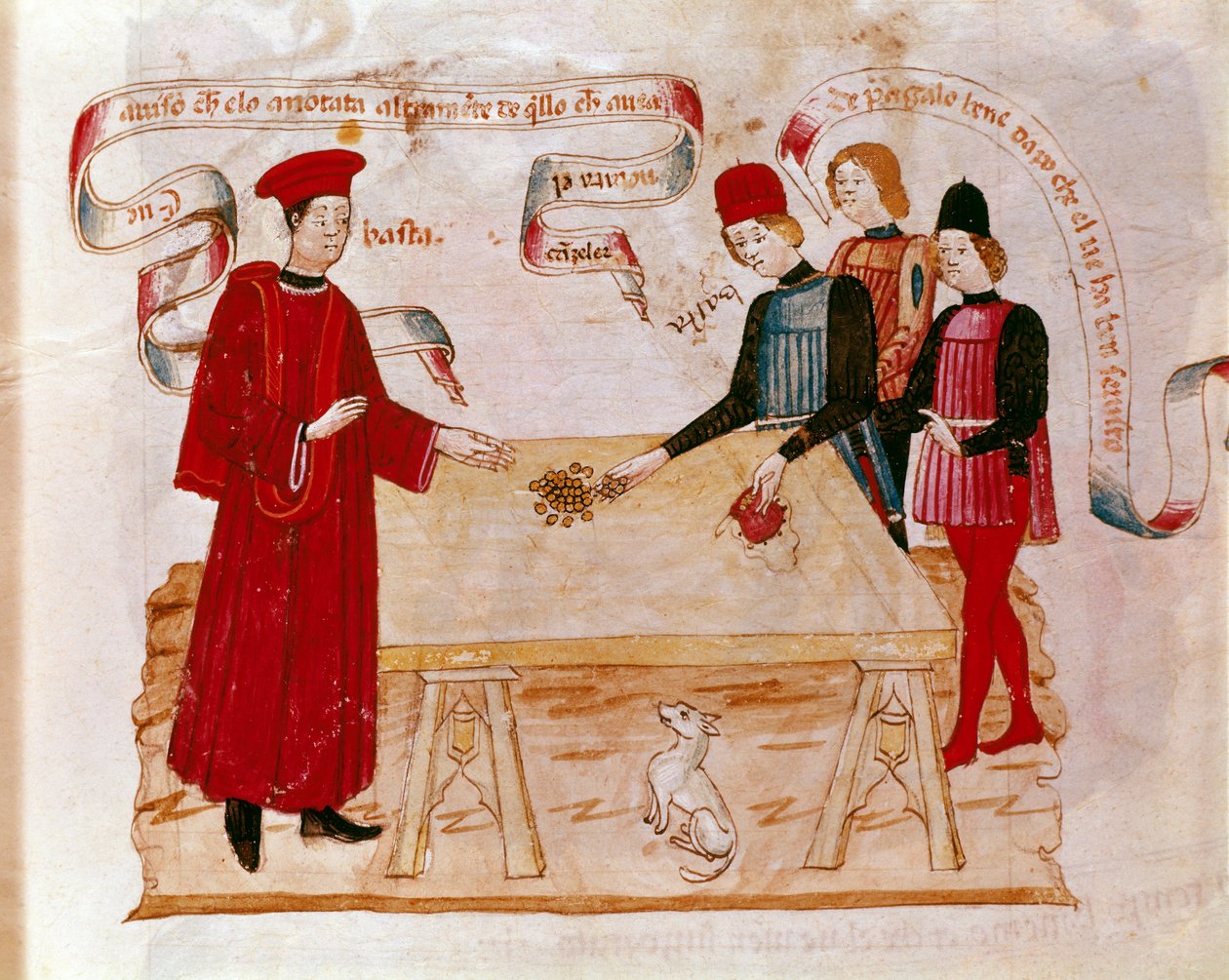 Cena de suborno de um magistrado (miniatura de Unknown artist
