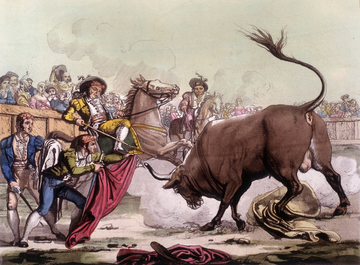 Cena de touradas em Espanha, cerca de 1820. de Unknown artist