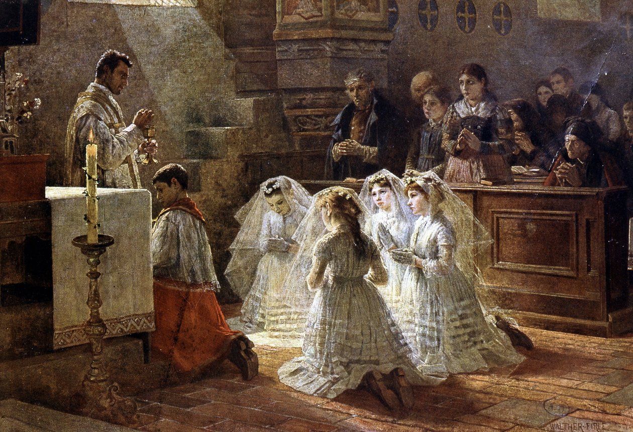 Cena de comunhão no século XIX de Unknown artist