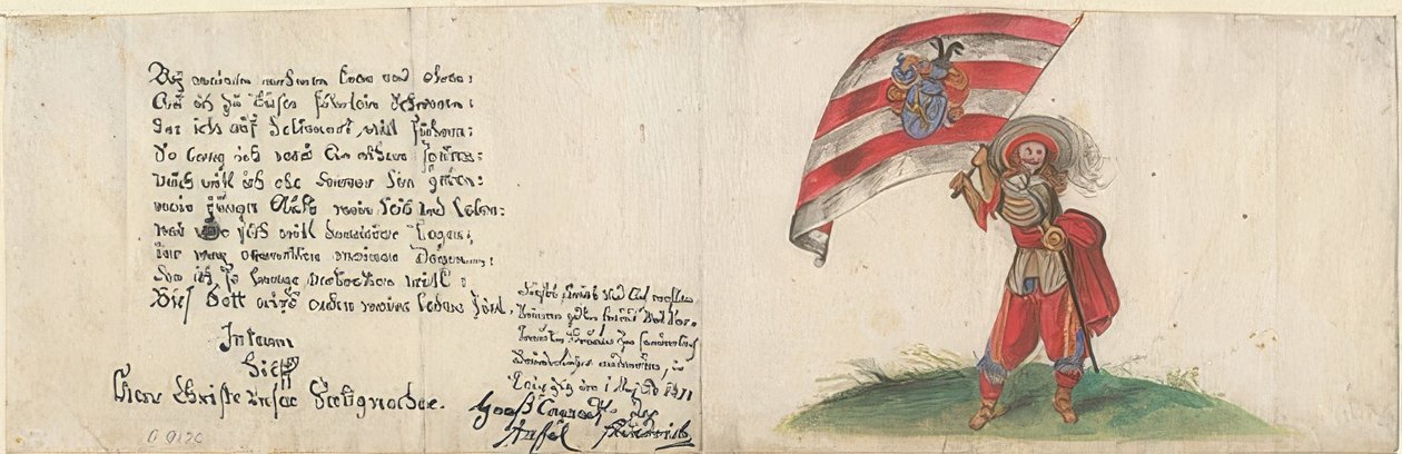 Bandeira suíça. 1630 de Unknown