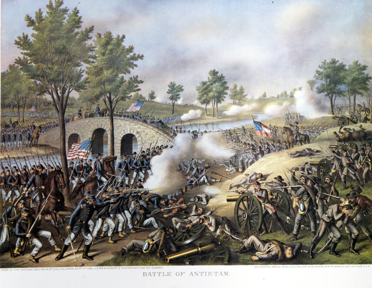 Guerra de Secessão (1861 - 1865) ou Guerra Civil Americana: 17 de Setembro de Unknown artist