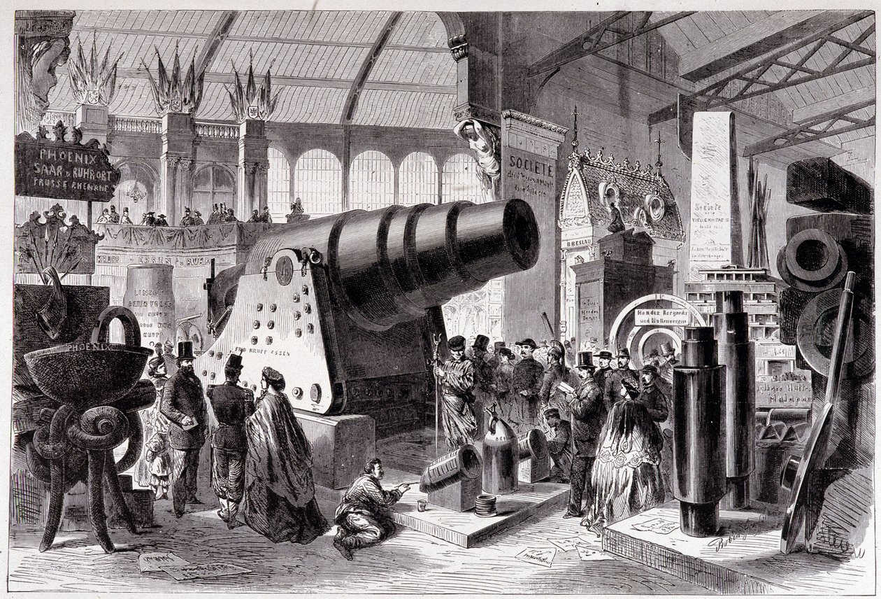 Secção de Metalurgia Prussiana (Canon) na Galeria de Máquinas de Unknown artist