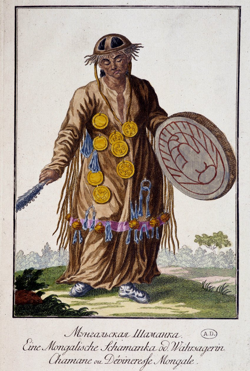 Xamã ou Mongólia Devineress - Gravura de Unknown artist