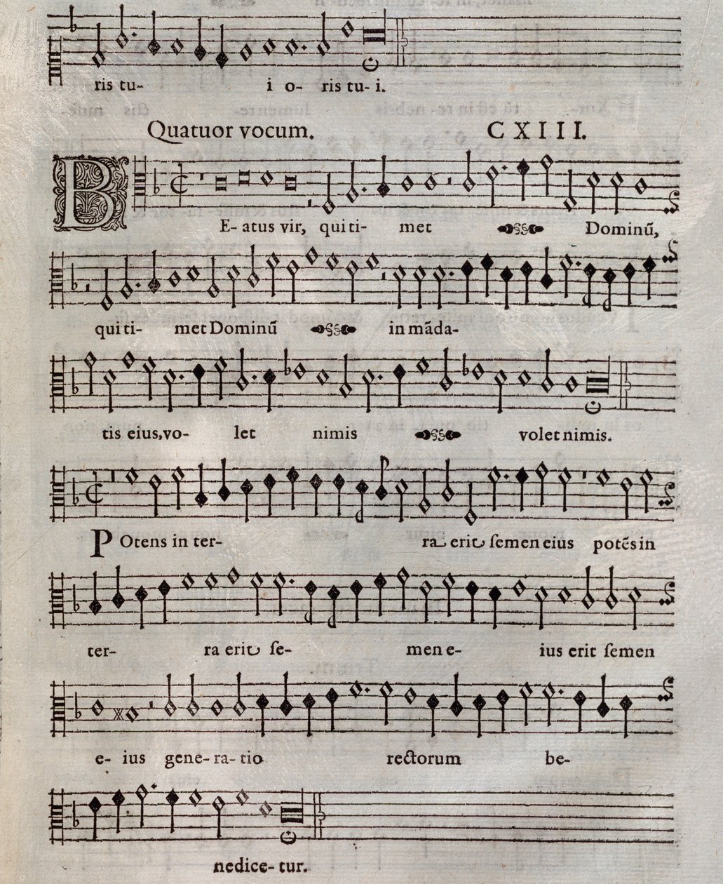 Música de Folha de Psalmi Poenitentiales de Roland de Lassus (1604) de Unknown artist