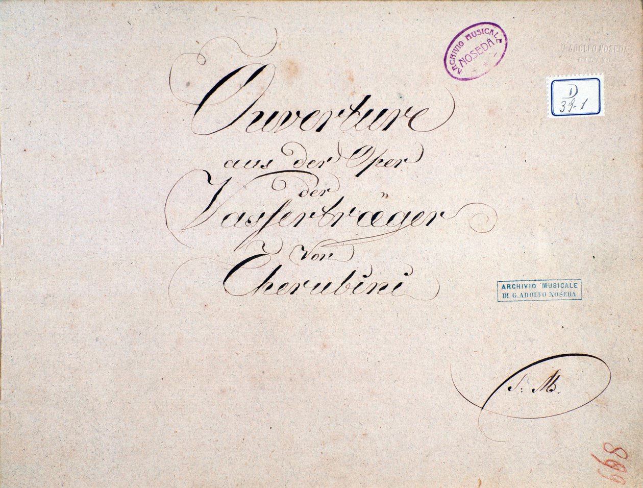 Música de folha Os dois dias (overture), ópera de Luigi Cherubini de Unknown artist