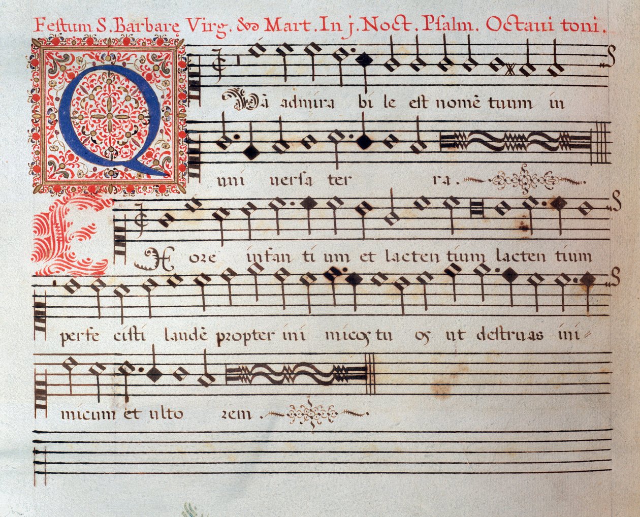 Página de música de uma obra sagrada de Giovanni Giacomo Gastoldi de Unknown artist