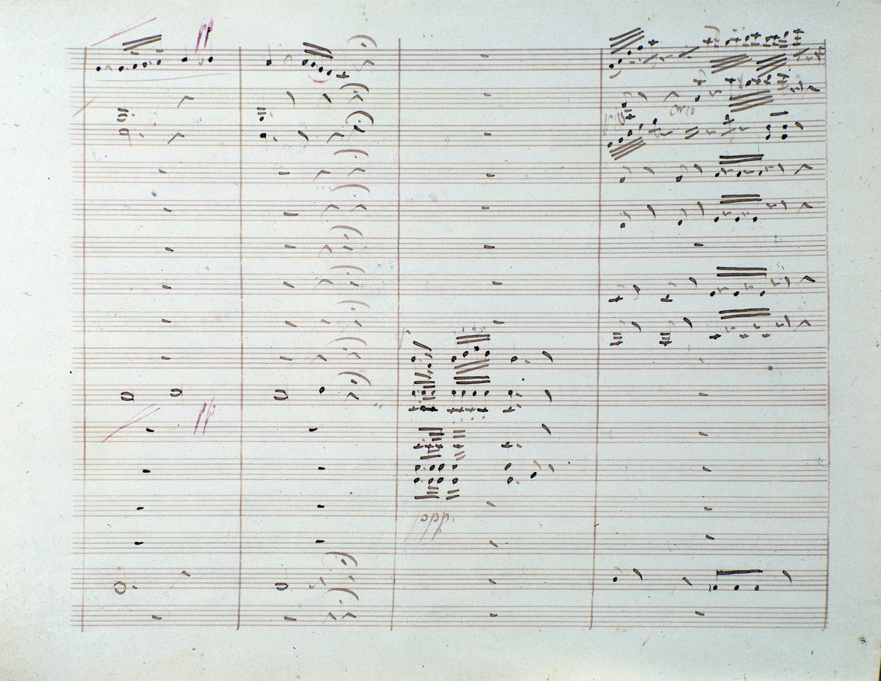 Página de música da sinfonia Grande (op. 8) de Carl August Cannabich de Unknown artist