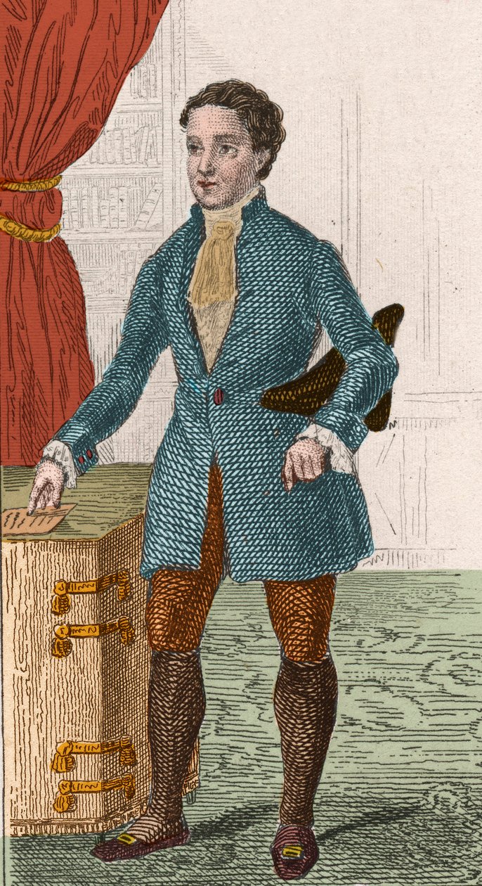 Siecle des Lumieres: retrato de Denis Diderot (1713-1784), escritor e filósofo francês. Gravura de 1876. de Unknown artist