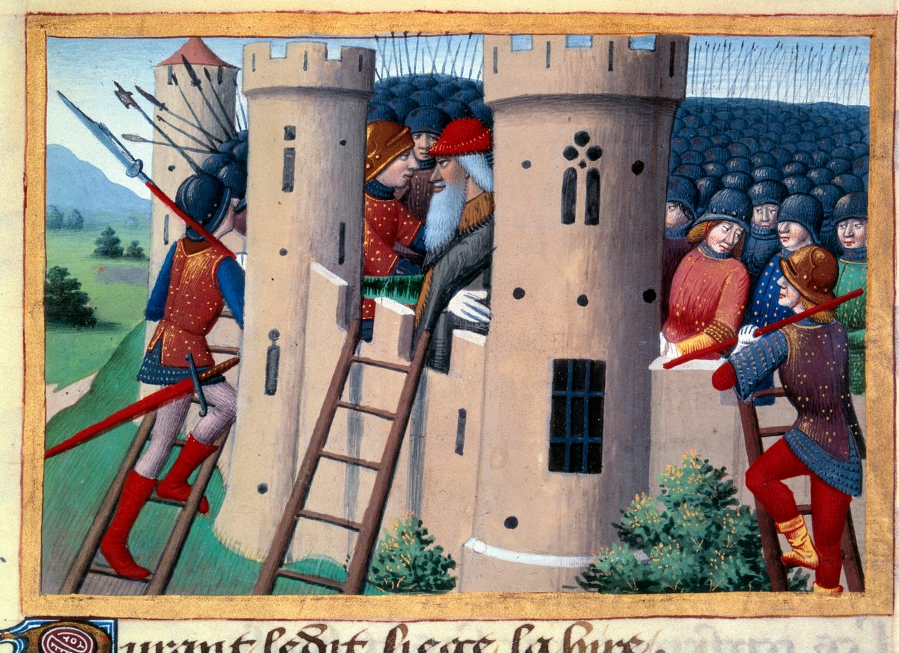 Cerco de Chateau-Gaillard (Chateau Gaillard) pelo Aluguer e libertação de Barbazan de Unknown artist