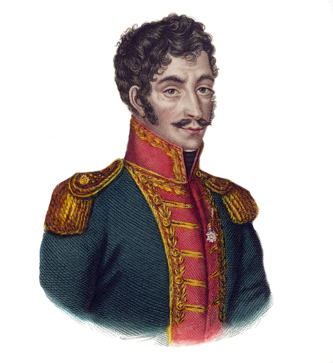Simon Bolívar (1783-1830), conhecido como o Libertador de Unknown artist