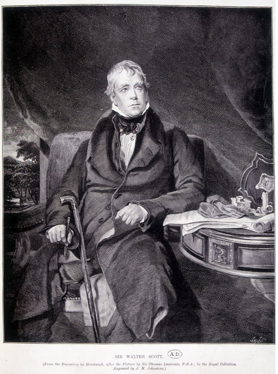 Sir John Walter Scott 1771/1832, escritor e poeta inglês. de Unknown artist