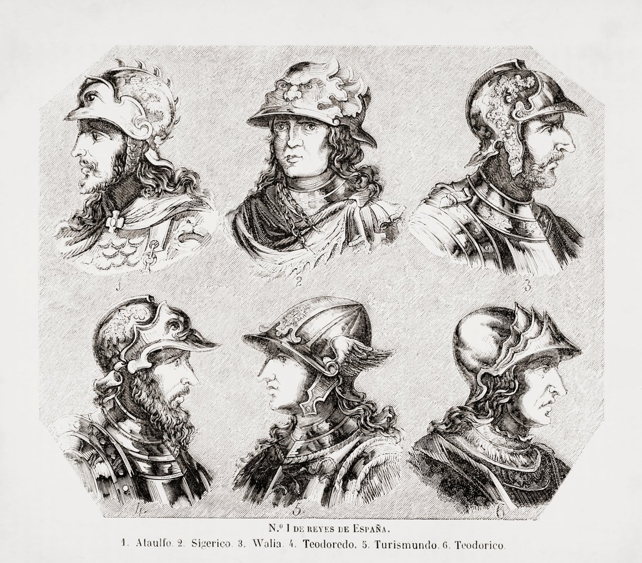 Seis reis visigodos de Espanha, de Unknown artist